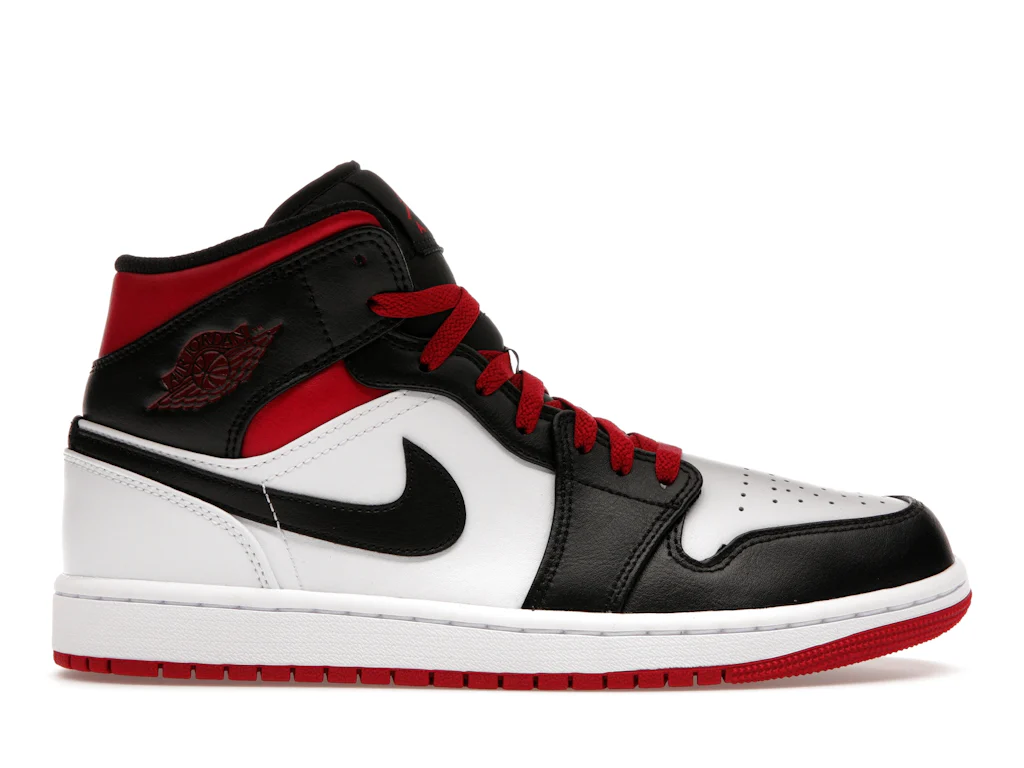 Jordan 1 mittelhoch rot schwarz Fußspitze Herren - DQ8426-106 - DE