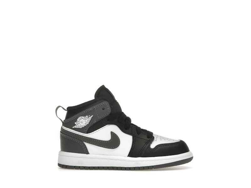 Jordan 1 Mid Black White Iron Grey (PS) - DQ8424-001 - US
