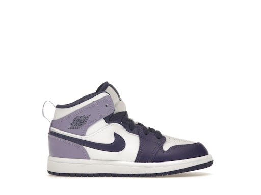 Jordan 1 Mid en arándano (para preescolares) 0