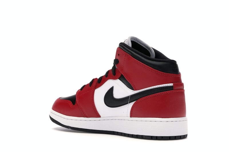 jordan 1 mid chicago toe stockx