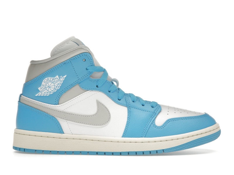 ★NIKE★ Air Jordan 1 Mid W Dark Powder Blue White Sail Neut Jordan 1 Mid Dark Powder Blue White Sail Neutral Grey