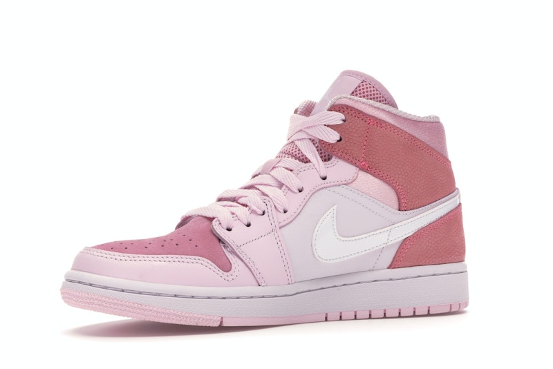air jordan 1 mid trainers digital pink white pink foam sail