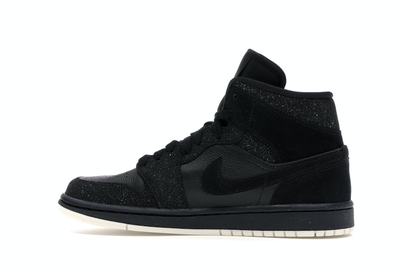 Jordan 1 Mid Glitter Black (W) - BQ6472-001