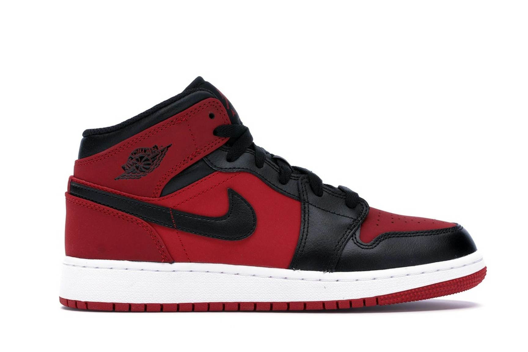 Jordan 1 Mid Gym Red Black (GS) - 554725-610 - US