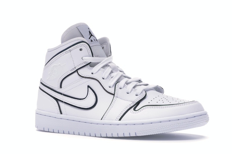 Jordan 1 mid iridescent reflective white stockx Clearance