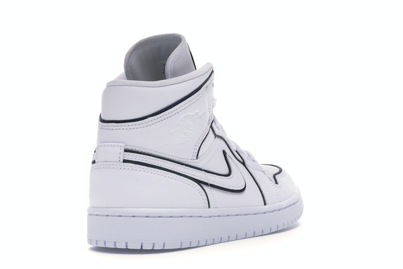 Jordan 1 mid iridescent reflective white stockx Clearance