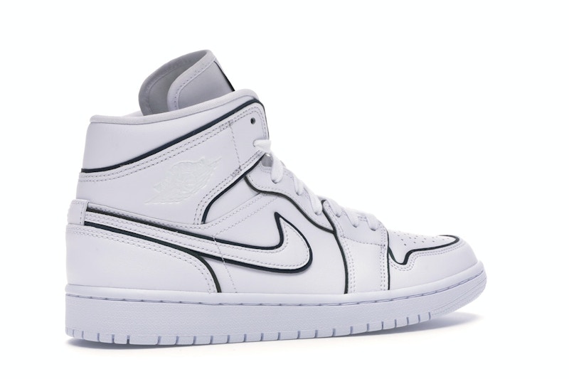 air jordan 1 mid white reflective