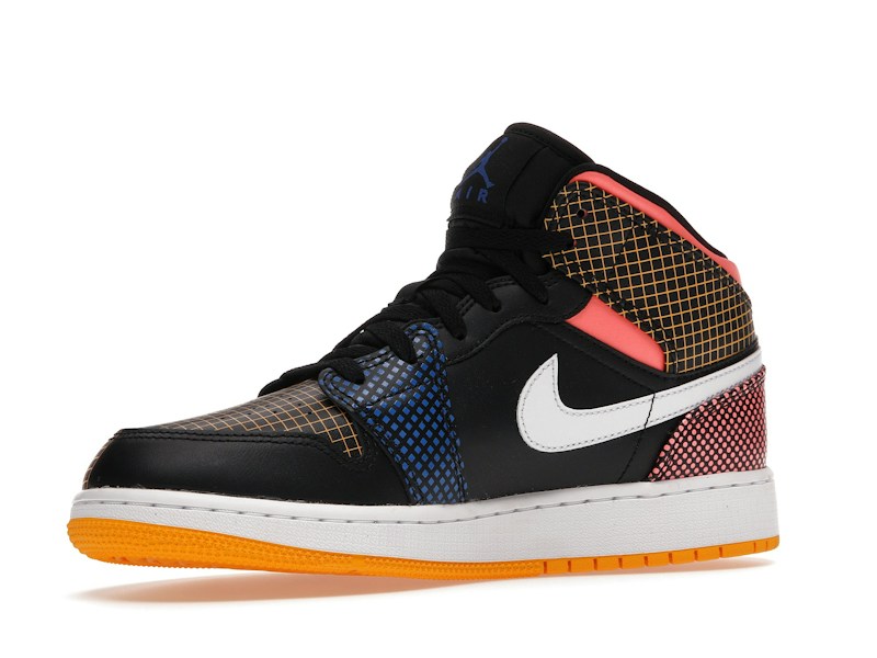 Jordan 1 Mid MMD Multi-Color Grid (GS) - 360° view 16