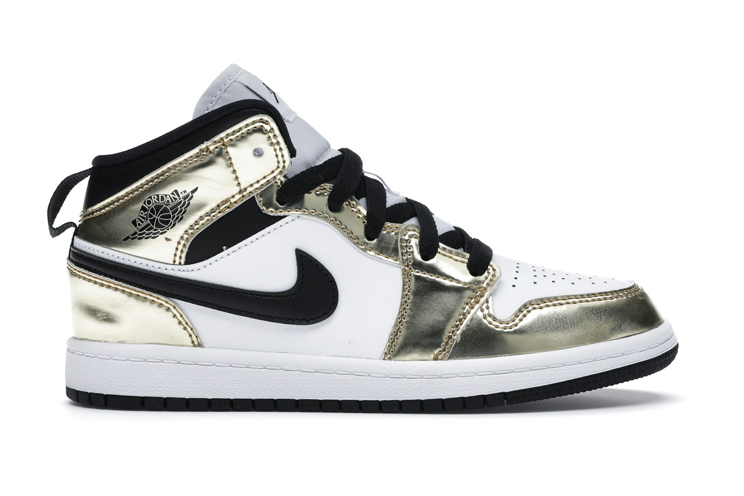 Jordan 1 Mid Metallic Gold Black White (PS) - DC1422-700