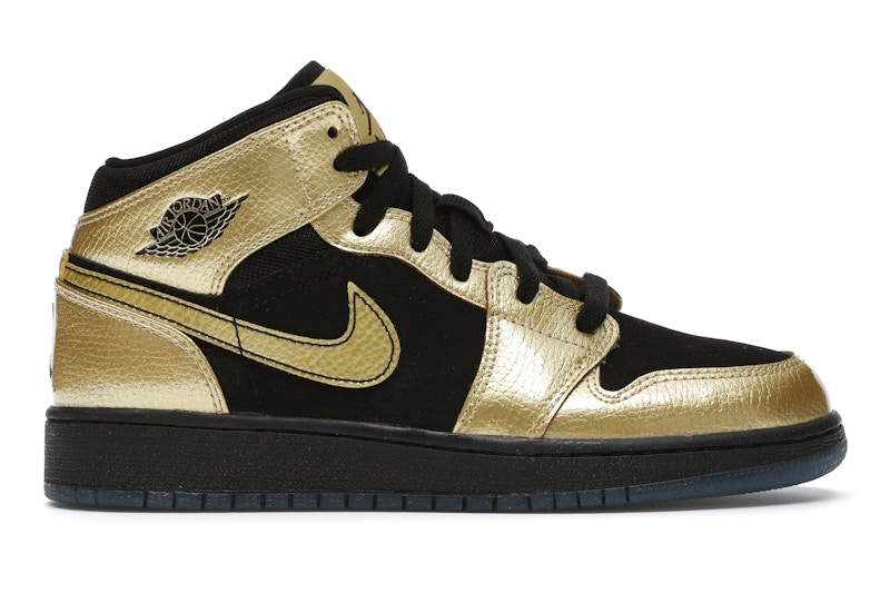 Air jordan 1 black top and gold for sale