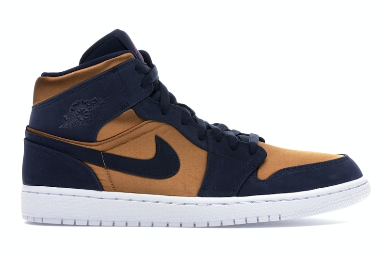 ナイキ エアジョーダン1 ミッド サテンゴールド Jordan 1 Mid