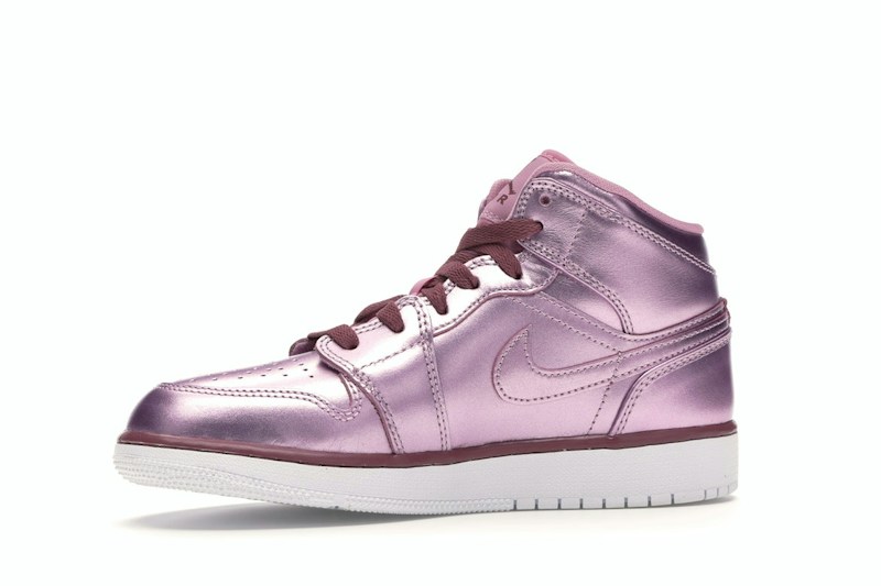 Jordan 1 Mid Pink Rise (GS) - 360° view 17