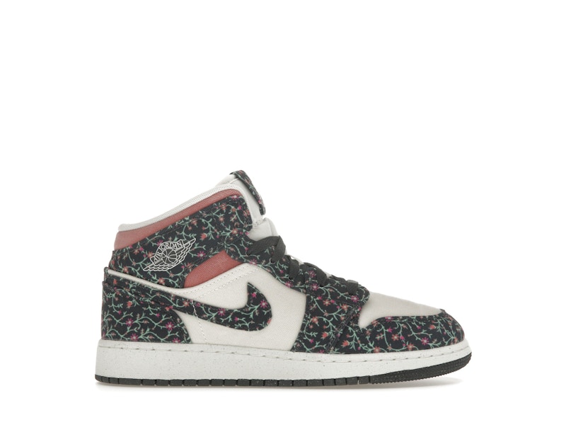 【１着でも送料無料】 Jordan US - FJ3451-001 - (GS) Floral SE Mid 1 絵画