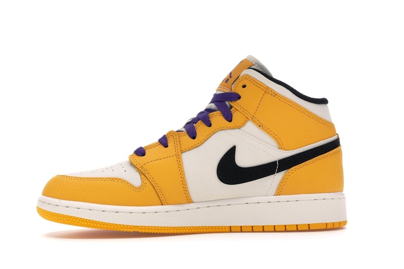 Jordan 1 Mid Se Lakers Gs Bq6931 700