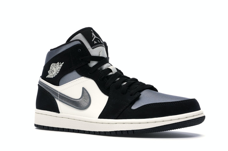 Air jordan 1 mid satin black Clearance