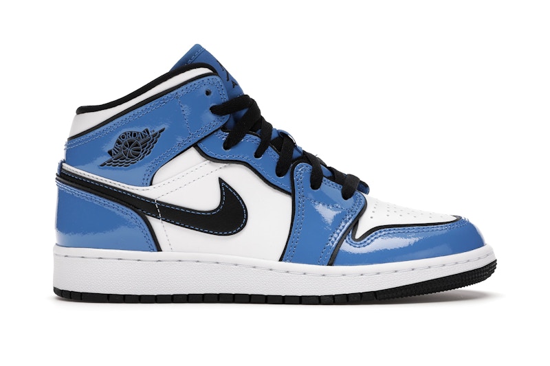 Only One Jordan 1 Mid Signal Blue Gs Bq6931 402 All 5 Types Scfcommunity At