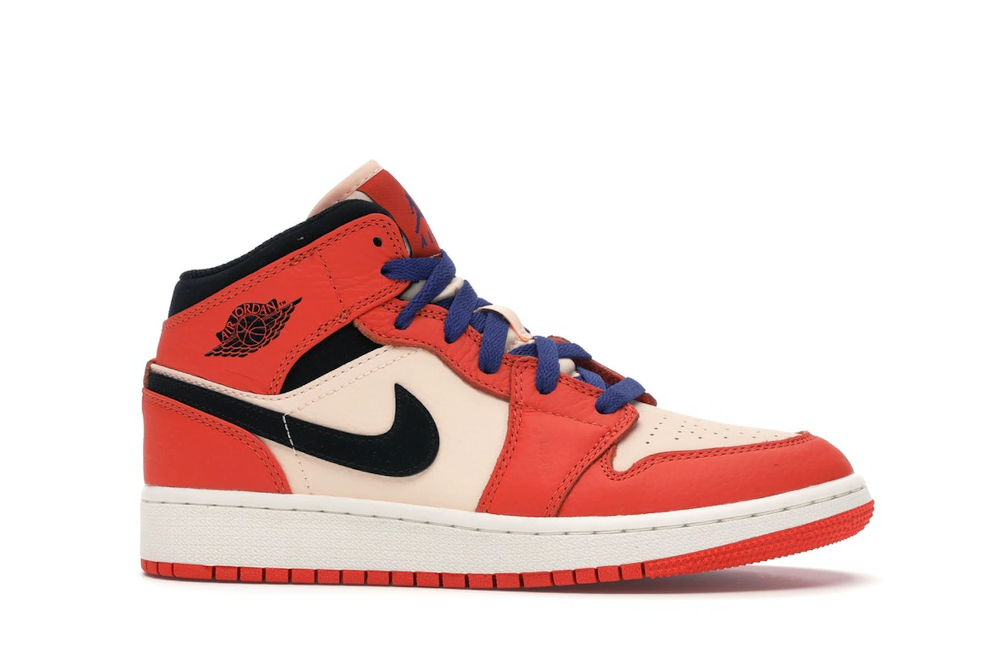 Jordan 1 Mid Team Orange Black (GS) - BQ6931-800