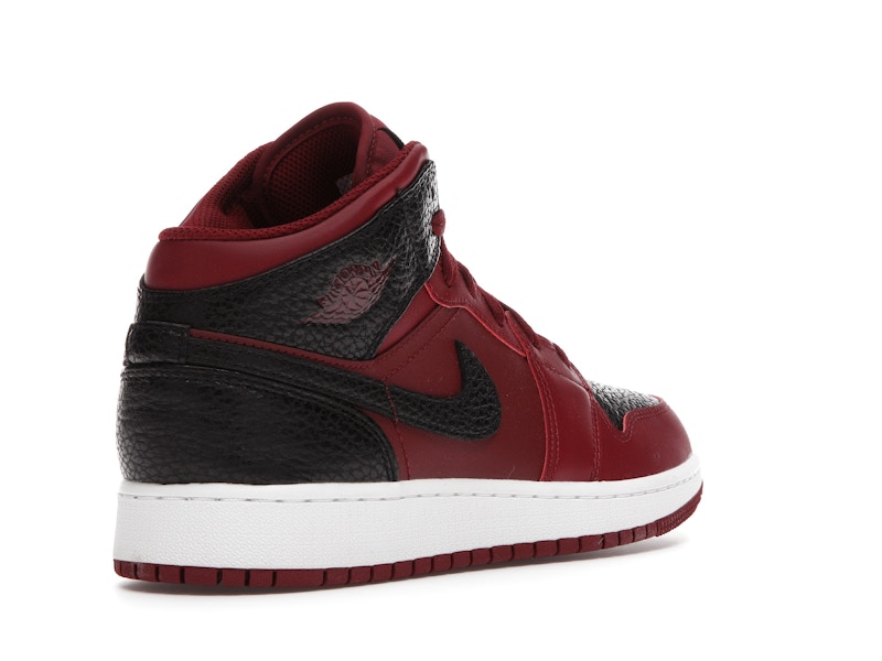 Jordan 1 mid team red black