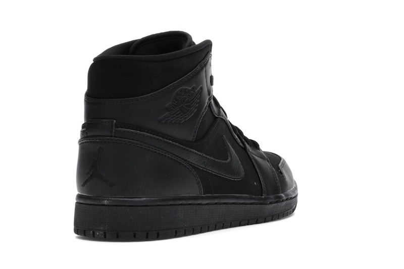 Jordan one mid triple black clearance