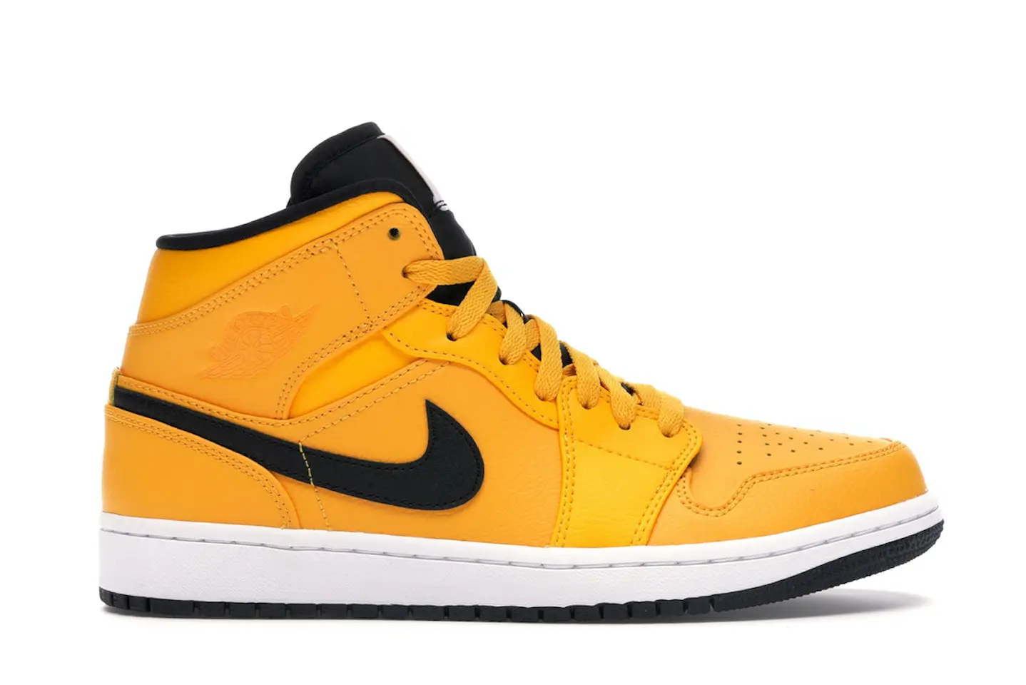 Jordan 1 Mid University Gold Black Men's - 554724-700 - US