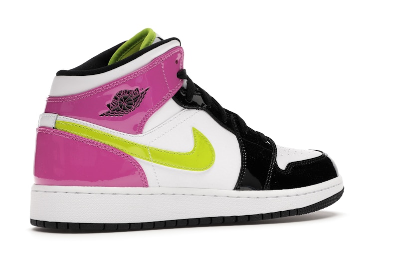 Jordan 1 mid white black cyber pink