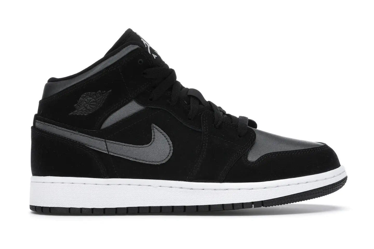 Jordan 1 Mid White Black Grey (GS) Kids' - BQ6931-012 - US