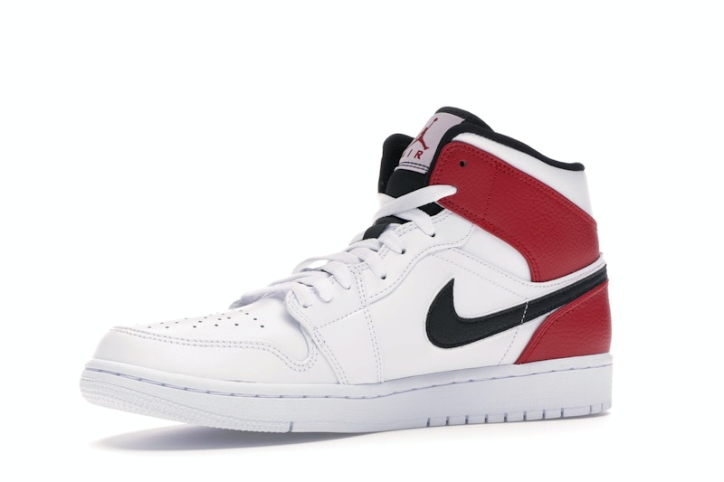 Jordan 1 Mid White Black Gym Red 554724 116