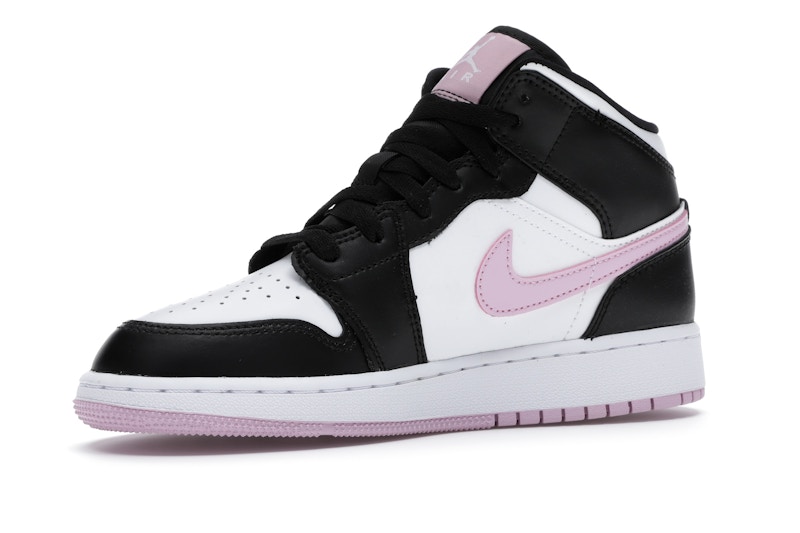 white black light arctic pink jordan 1 mid
