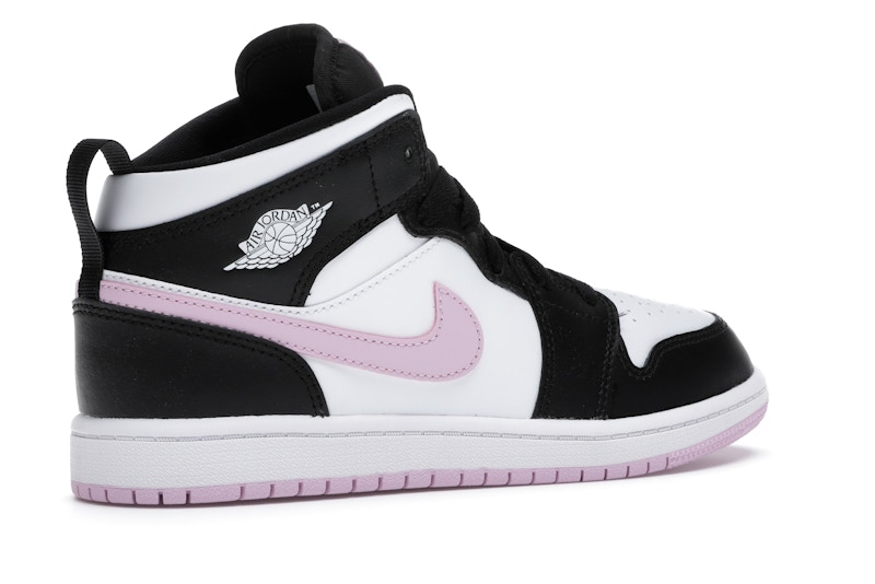 Baby pink and black jordans