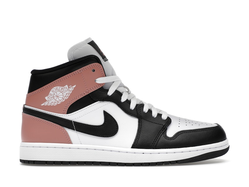 Jordan 1 Mid White Rust Pink Black Men's - DQ8426-100 - US