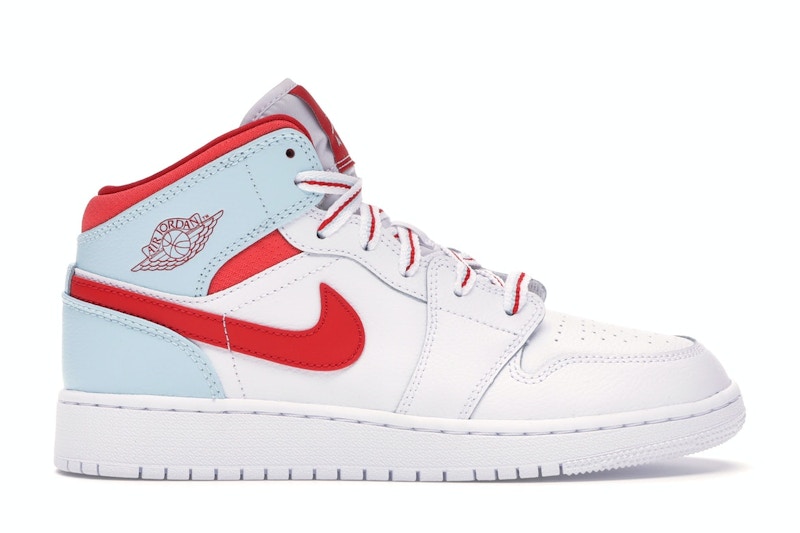 Jordan 1 Mid White Topaz Mist (GS) キッズ - 555112-104 - JP