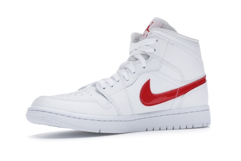 Air jordan 1 mid blanche et rouge clearance