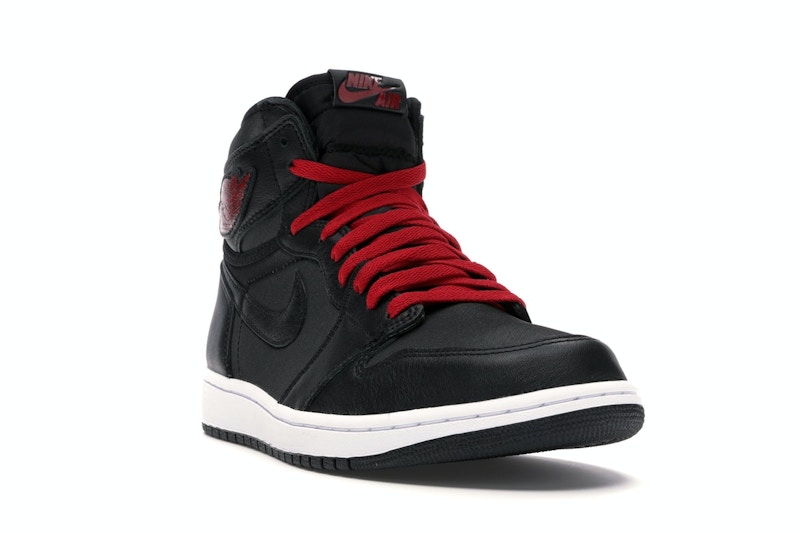 Jordan 1 Retro High Black Satin Gym Red - 555088-060 Jordan 1 Retro High Black Satin Gym Red - 555088-060