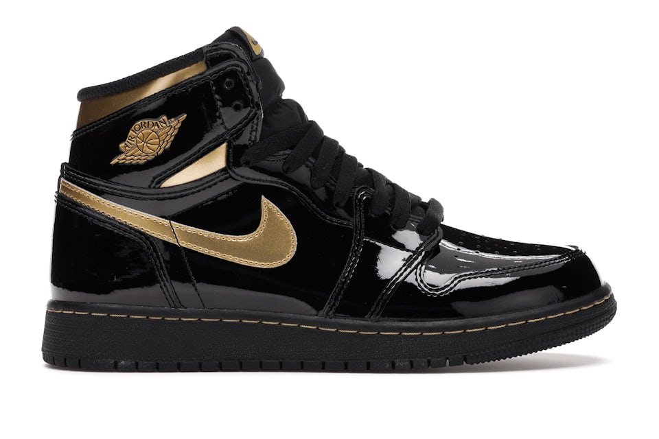 Sneaker tees match jordan 1 black metallic gold retro 1 patent shoes