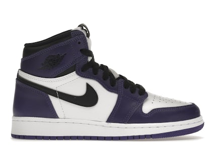 Jordan Retro High Court en violeta y blanco (para escolares