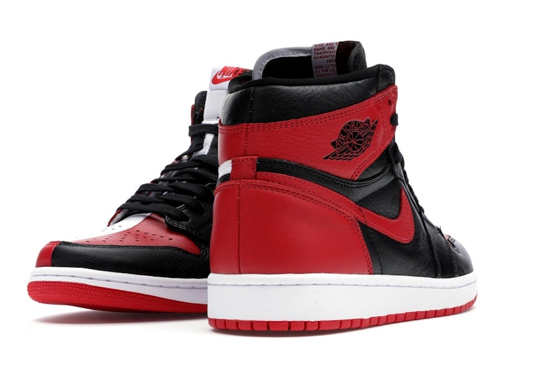 Jordan 1 half red half white