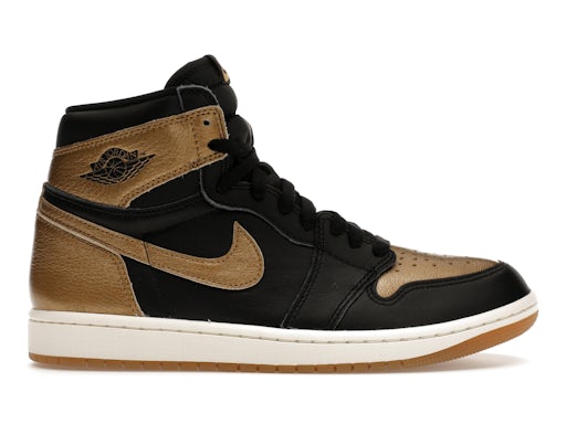 Jordan 1 Retro High OG Negro Dorado Metalizado 0