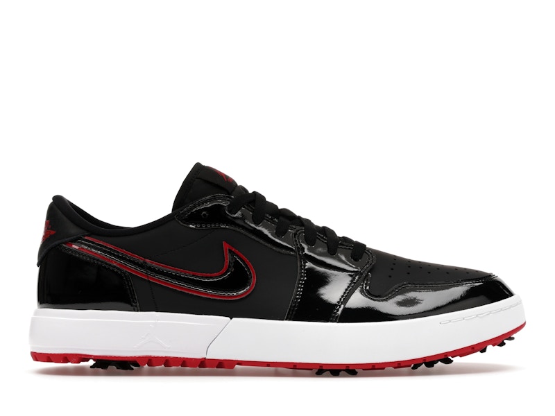 Jordan 1 Low Golf Spiked Bred Black Patent Men's - IQ3417-002 - US