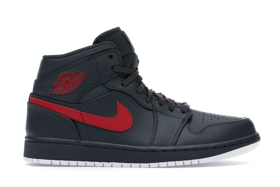 Air jordan 1 on sale mid black/gym red-anthracite