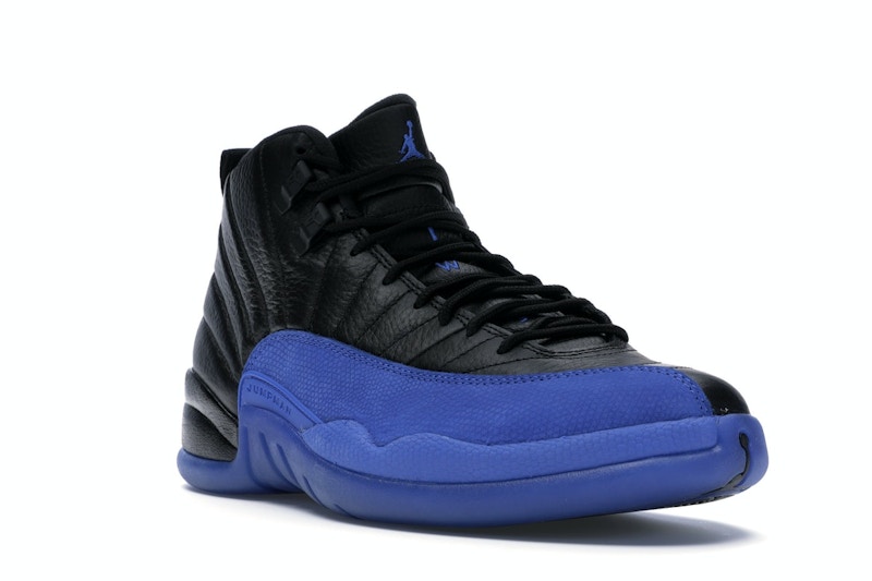 Jordan 12 black and blue size 7 clearance