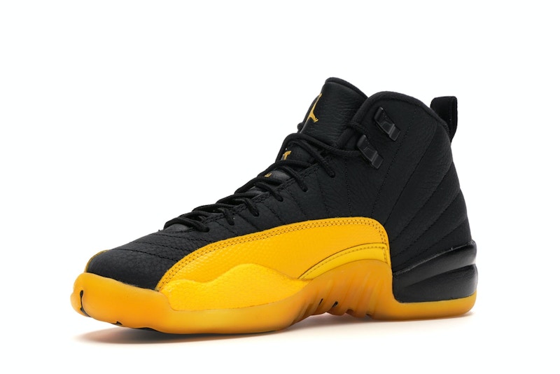 Jordan 12 black and yellow grade school