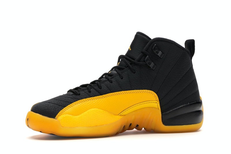 Jordan 12 black and gold men's clearance