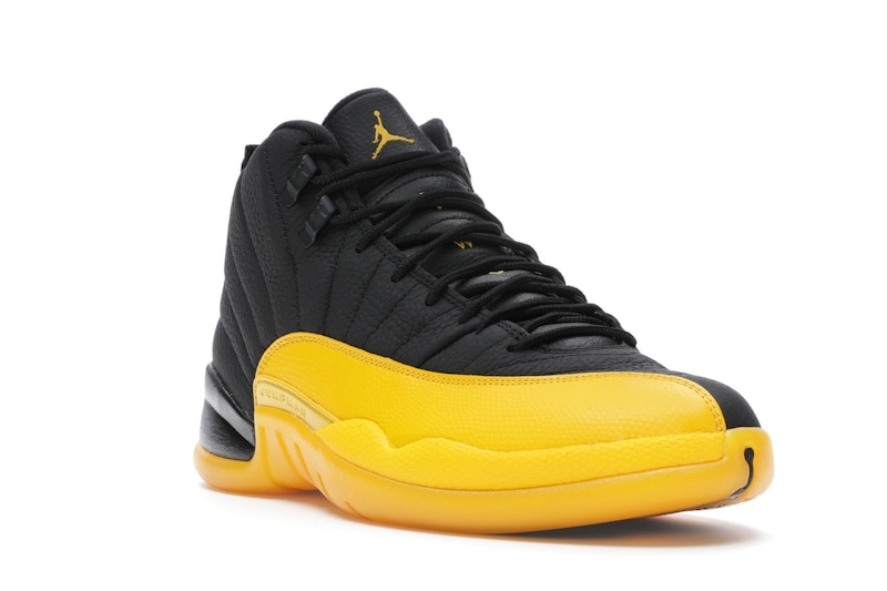 Jordan 12 black and yellow pre order clearance