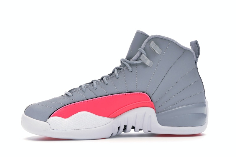 Pink grey and white 12s