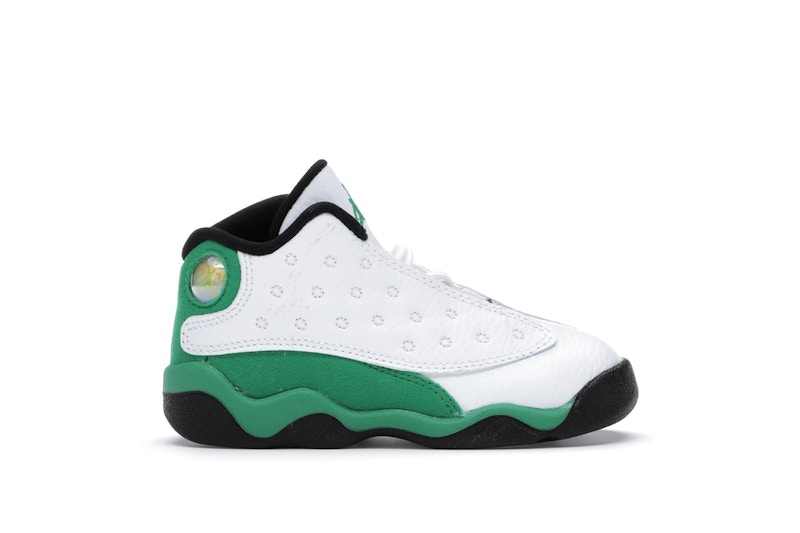 Air jordan 13 green and white hot sale