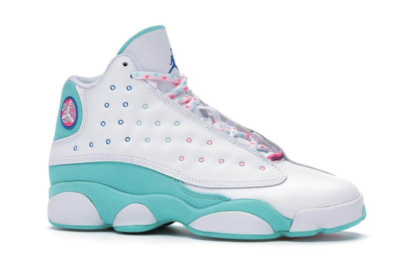 Pink white jordan 13 clearance