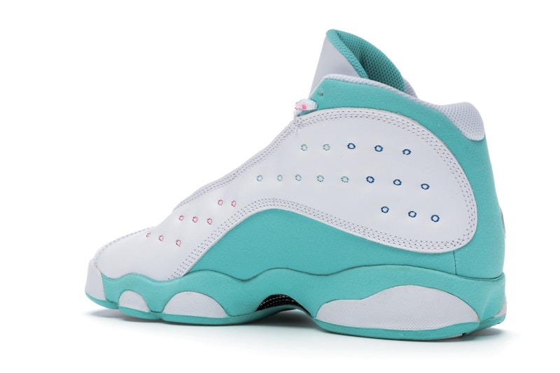 Jordan 13 Retro White Soar Green Pink Gs 100