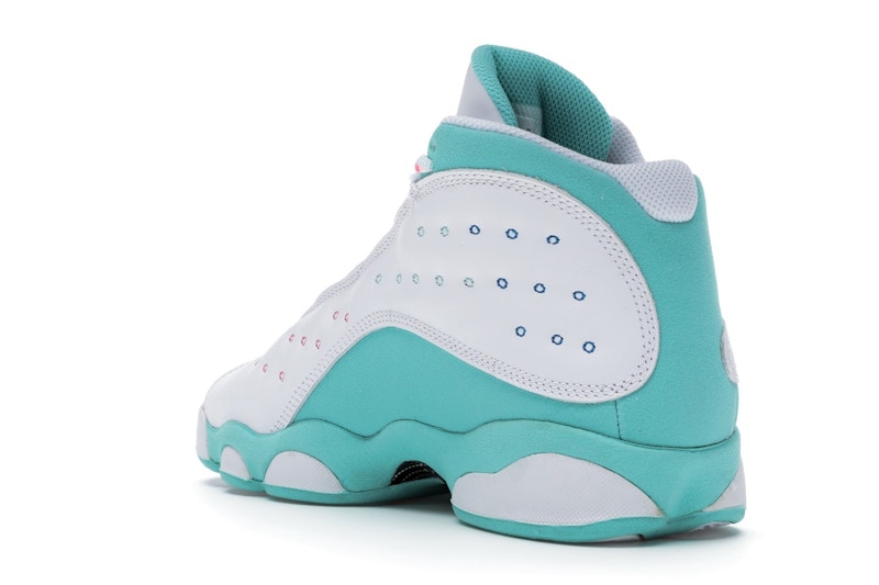 Jordan 13 Retro White Soar Green Pink Gs 100