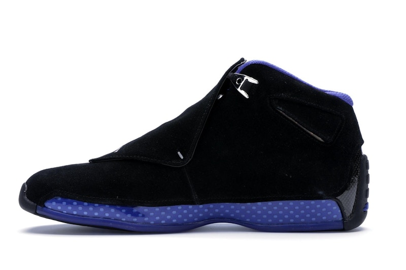 Black and blue jordan 18s clearance