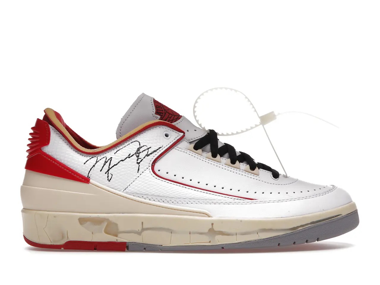 Jordan 2 Retro Low SP Off-White White Red Men's - DJ4375-106 - US